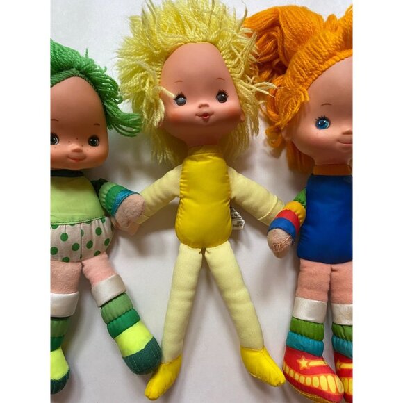 1983 Rainbow Brite Color Kids Dolls Patty O Green Canary Yellow Set of Three - Picture 3 of 8